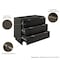 Manhattan Comfort Granville Dark Grey 5-Drawer Tall Dresser and 3-Drawer Standard Dresser, Set of 2 GRAN015 - alternate 3